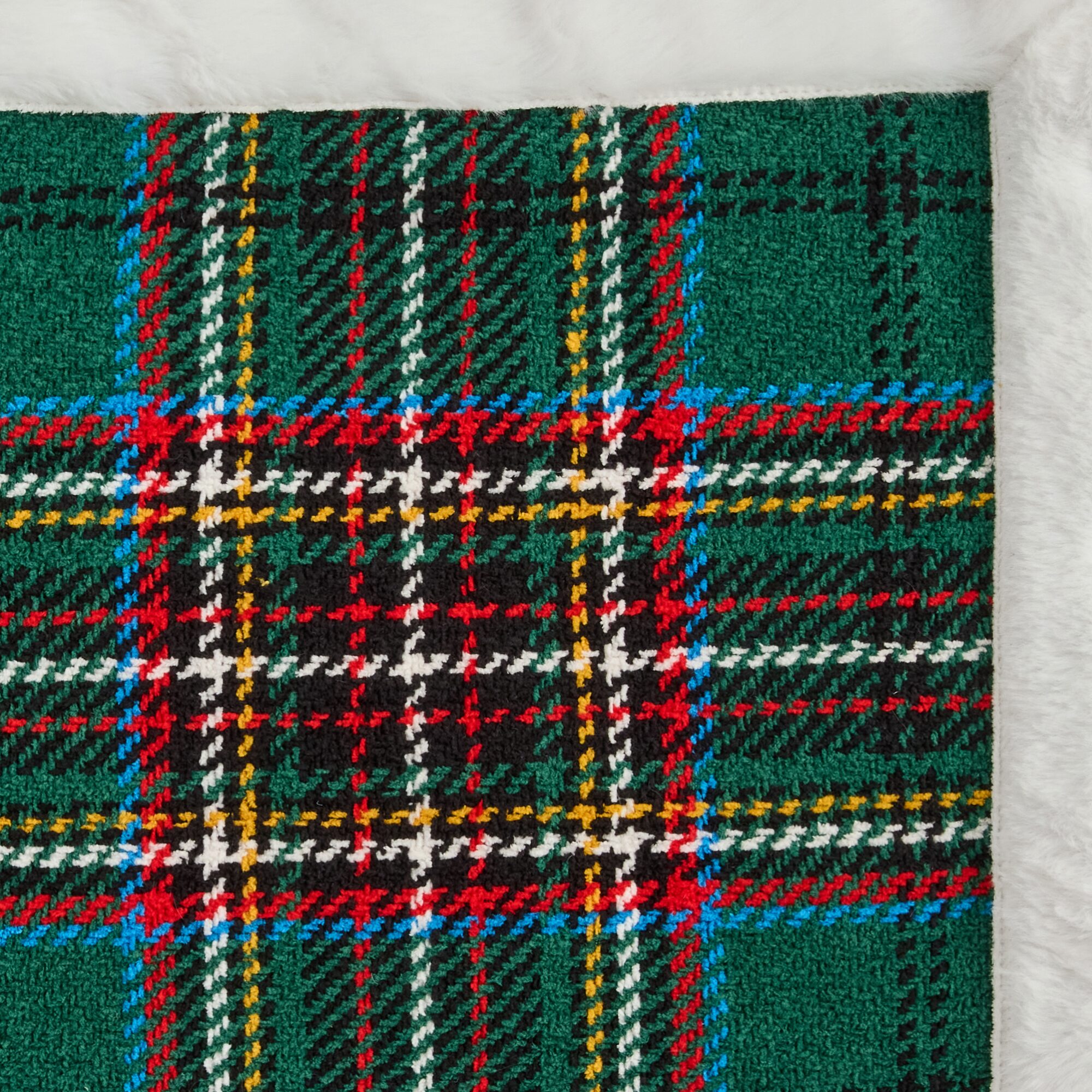 North Pole Trading Co. Boucle Chenille Plaid Throw