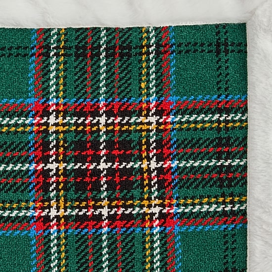 North Pole Trading Co. Boucle Chenille Plaid Throw