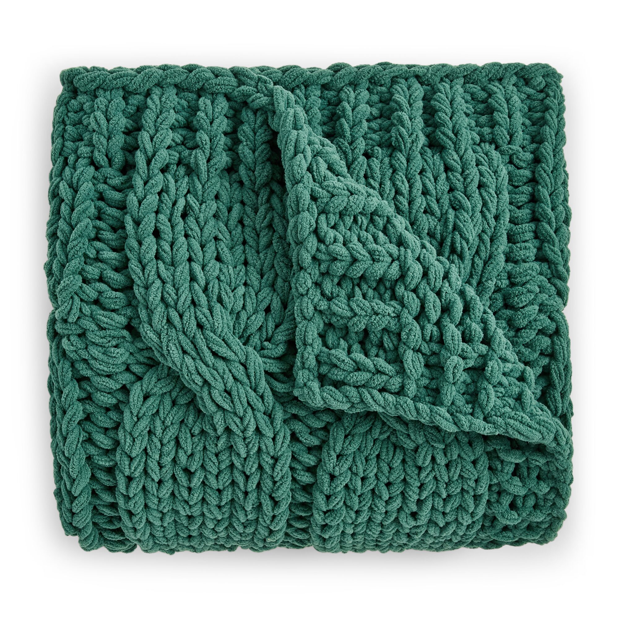 North Pole Trading Co. Chunky Cable Knit Chenille Throw