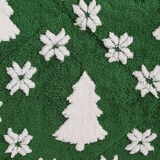 North Pole Trading Co. Jacquard Mink Sherpa Green Trees Throw