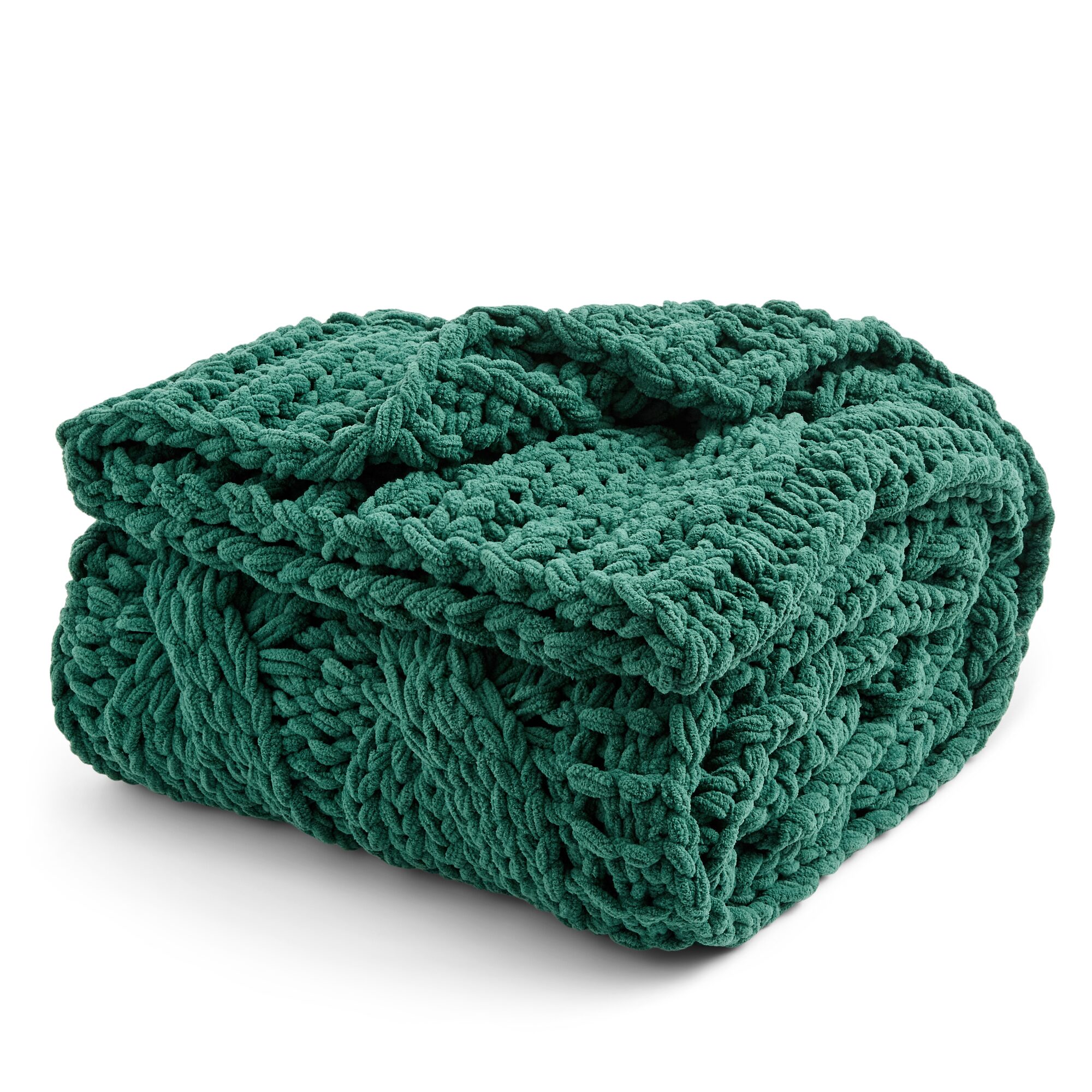 North Pole Trading Co. Chunky Cable Knit Chenille Throw
