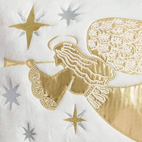 North Pole Trading Co. Angel Holiday Oblong Throw Pillow