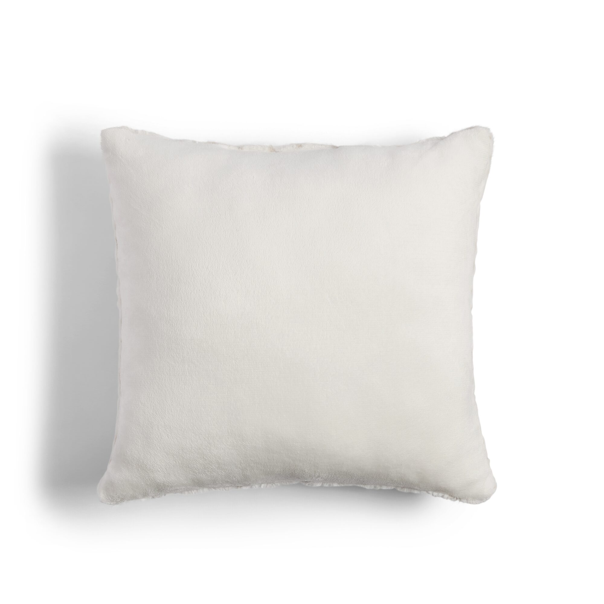 North Pole Trading Co. Snow Leopard Faux Fur 22x22 Square Throw Pillow