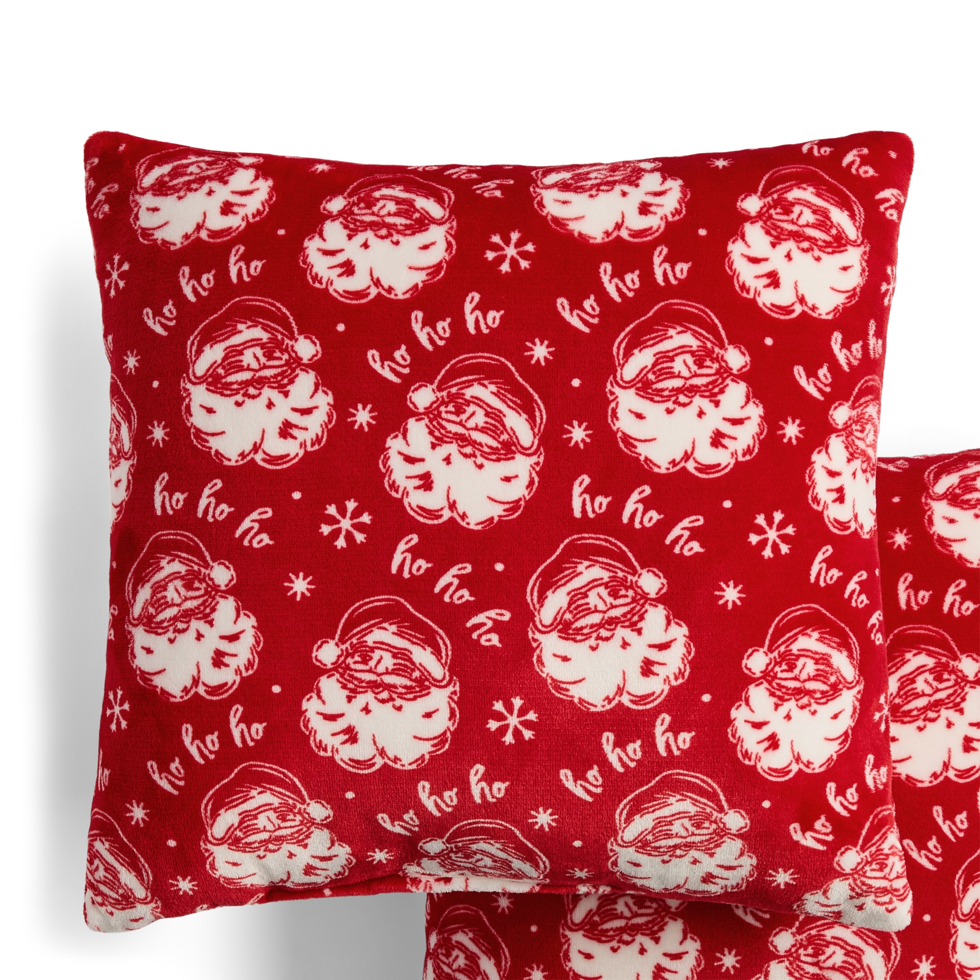 North Pole Trading Co. Holiday 2pk Red Santa 1 Pair Square Throw Pillow