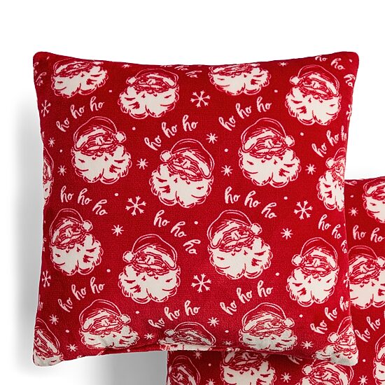 North Pole Trading Co. Holiday 2pk Red Santa 1 Pair Square Throw Pillow