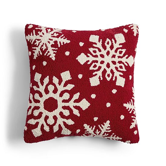 North Pole Trading Co. Snowflake Holiday Square Throw Pillow