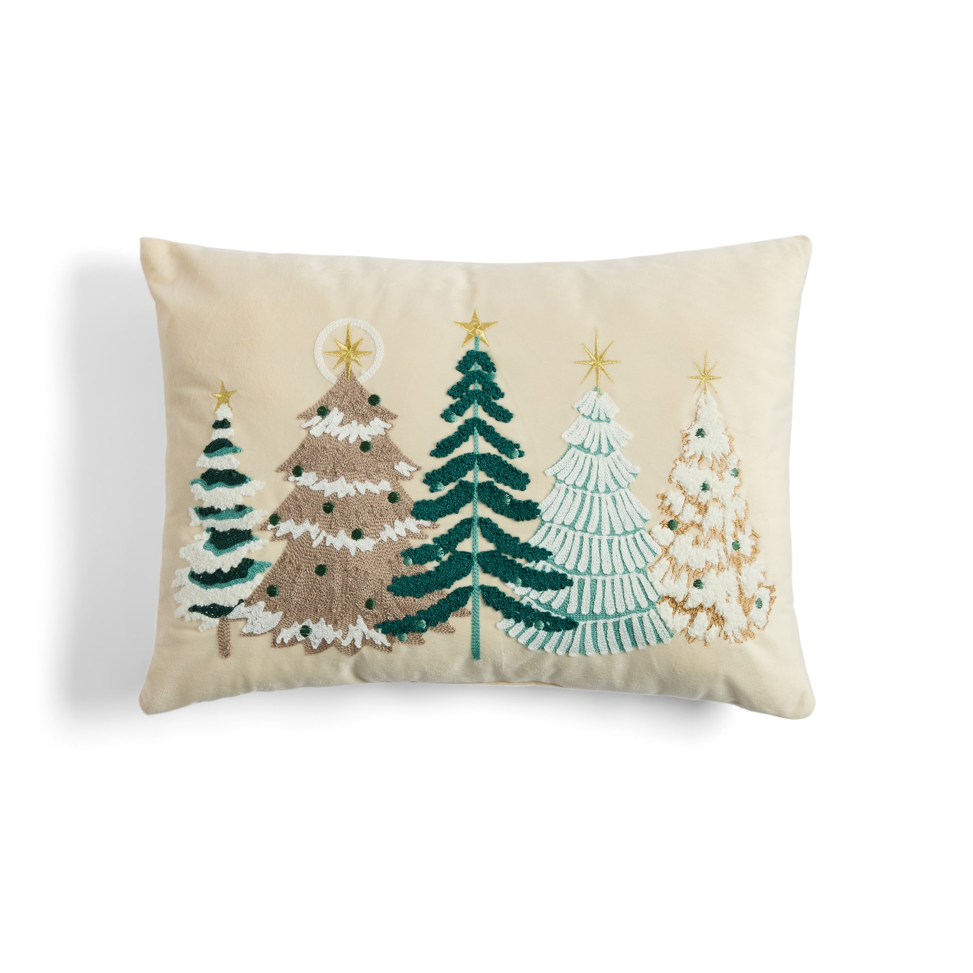 North Pole Trading Co. Woodland Trees Holiday Oblong Throw Pillow