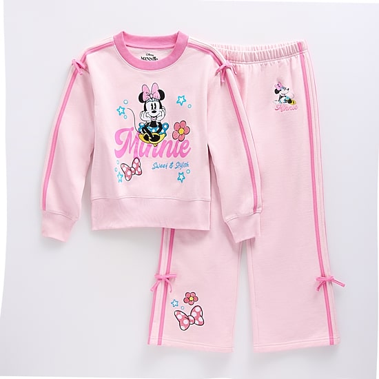 Disney Collection Little & Big Kid Girls Minnie Mouse 2-pc. Pant Set