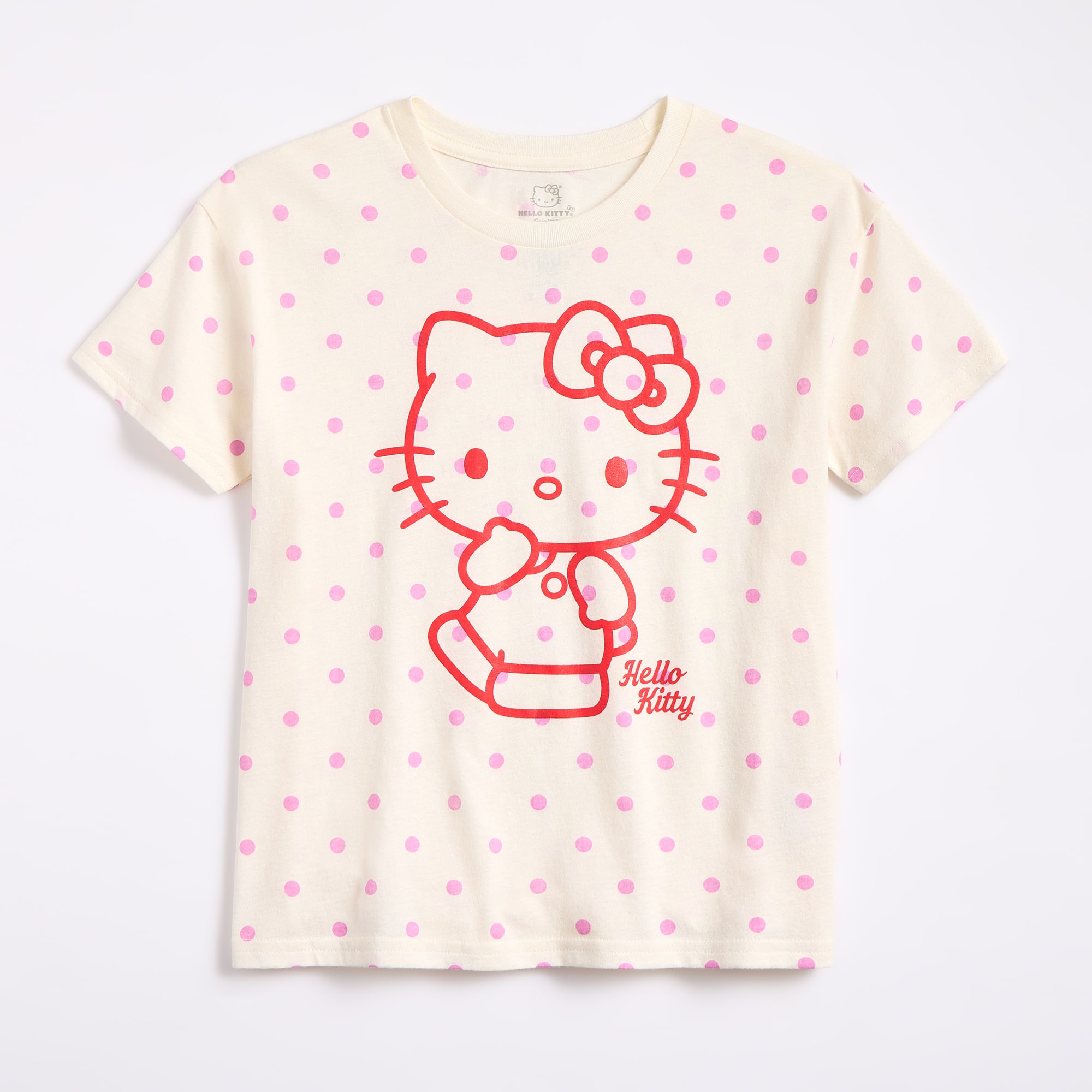 Girls Crew Neck Short Sleeve Regular Fit Hello Kitty Graphic T-Shirt