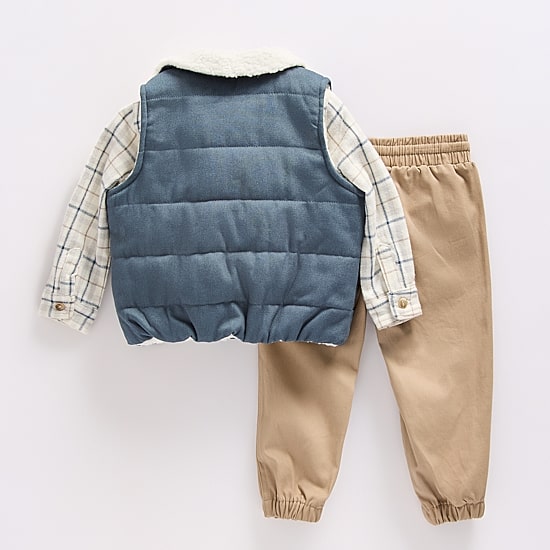 Little Stitch Baby Boys Knit 3-pc. Pant Set
