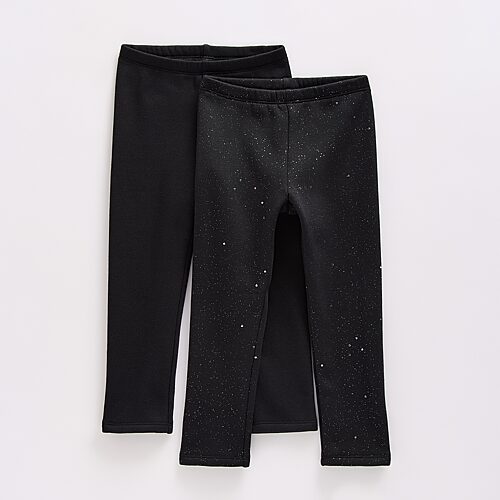 Okie Dokie Toddler & Little Girls Fleece Skinny 2-pc. Full Length Leggings, 5t, Black