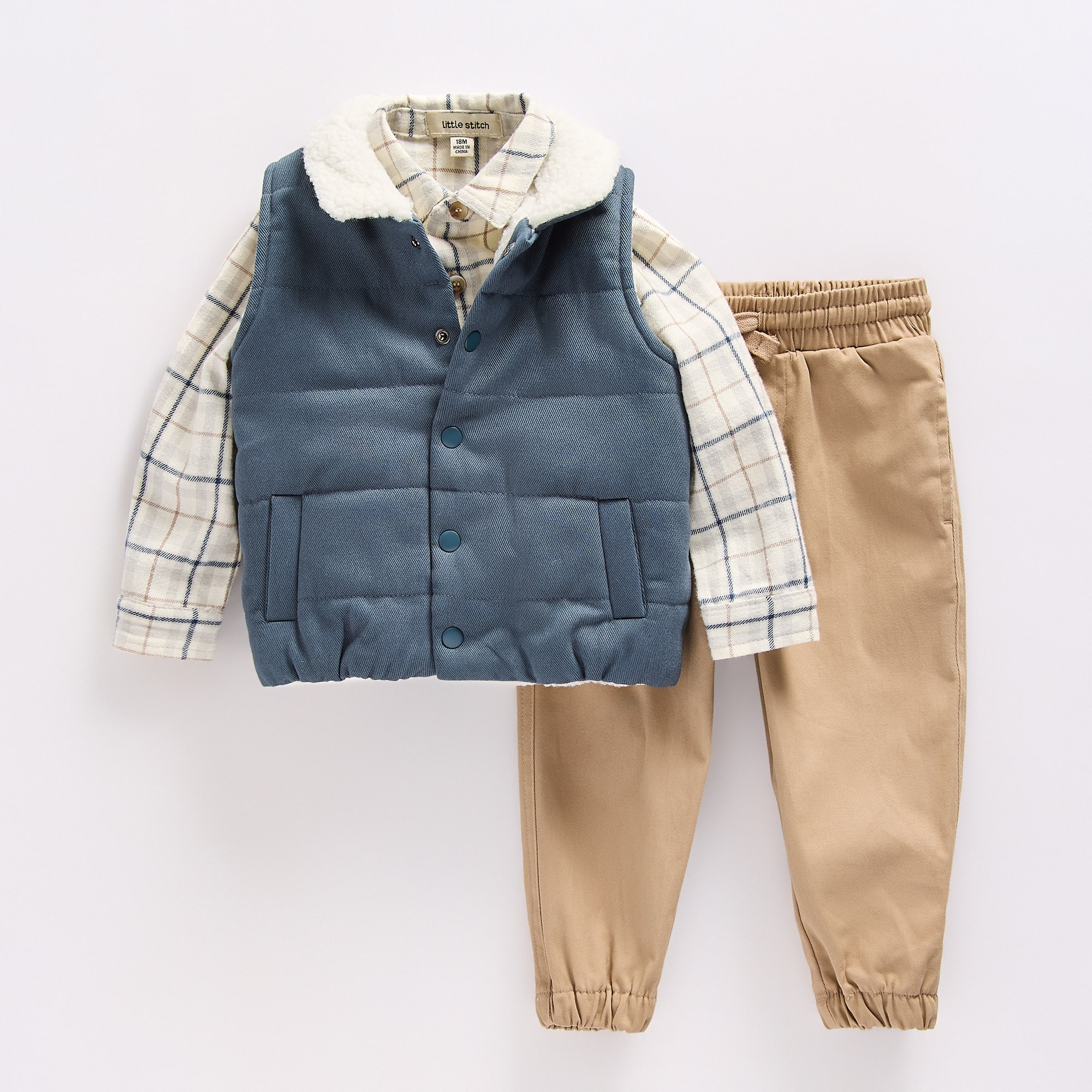 Little Stitch Baby Boys 3-pc. Pant Set