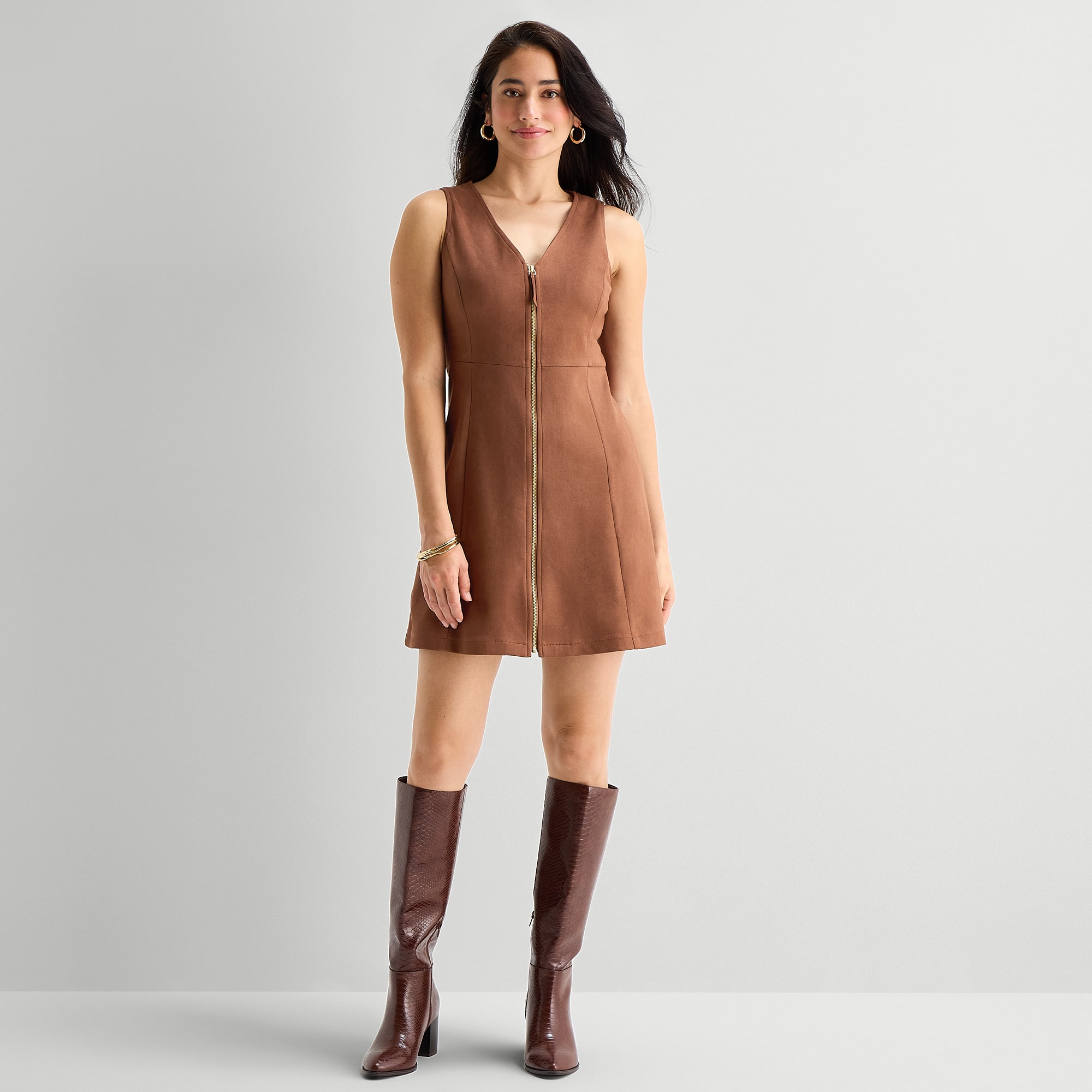 MSK Womens Sleeveless Shirt Dress