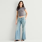 Arizona Womens Juniors Low Rise Baggy Fit Jean