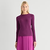 Worthington Womens Crew Neck Long Sleeve T-Shirt