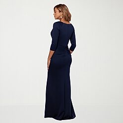 basic black midi dress Moon River Flutter Sleeve Black / S colour:paiva-dress-rose-cluster-velvet Velvet Colors:Burgundy 710 Halter Lapel Collar Maxi The Kate Black Drop