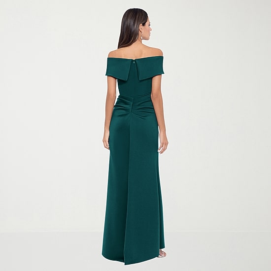 DJ Jaz Womens Sweetheart Neck Short Sleeve Off the Shoulder Evening Gown