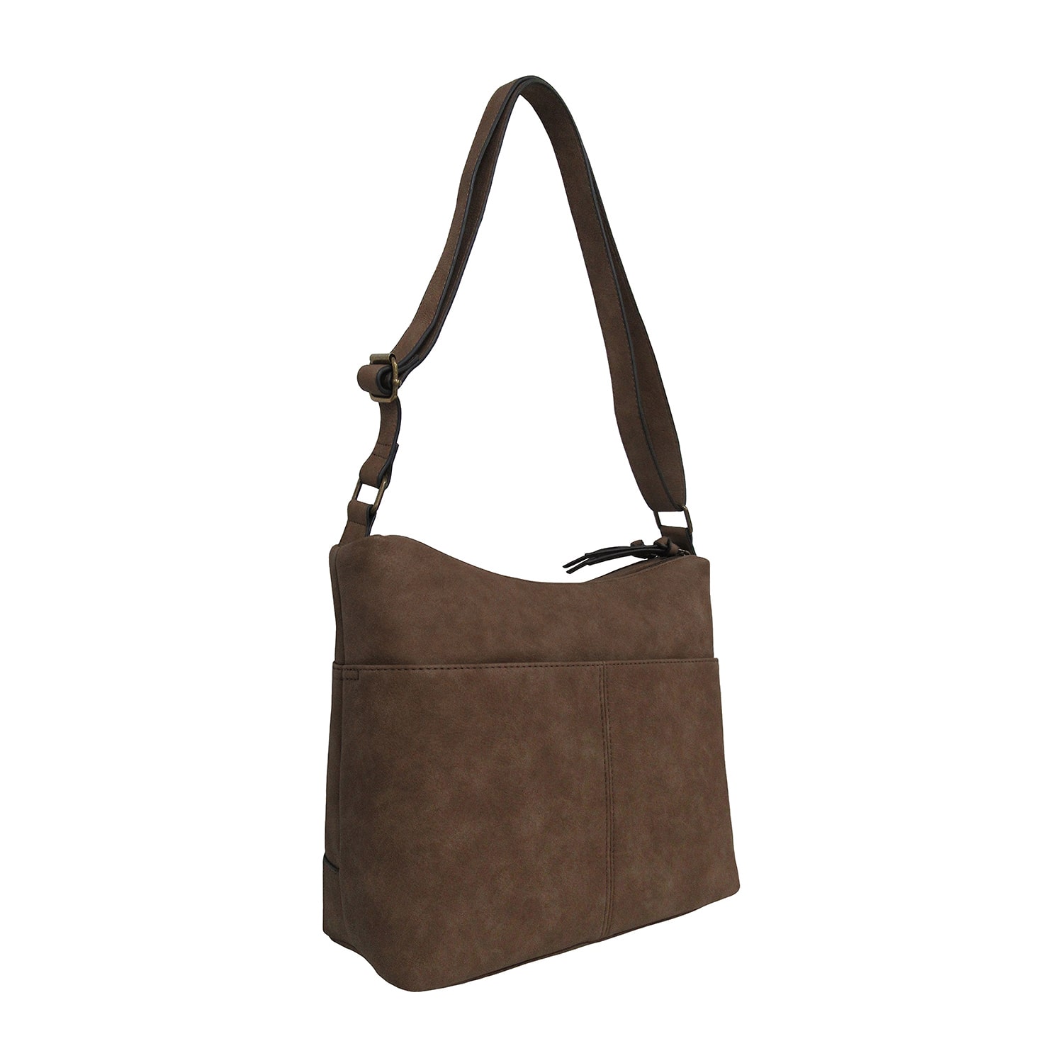 Bueno of California Tumbled Calf Turn Lock Flap Medium Crossbody Bag