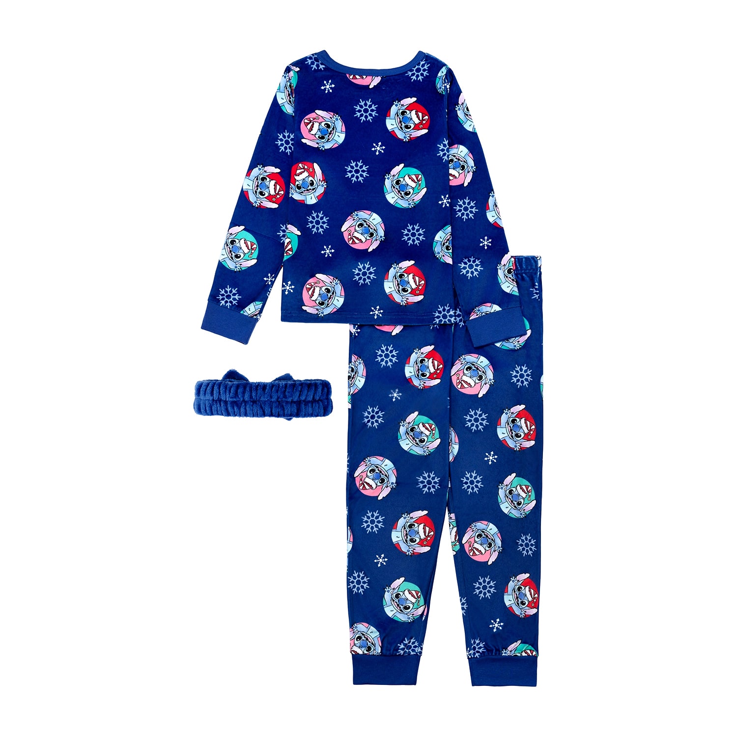 Disney Collection Little & Big Kid Girls Lilo Stitch Velour Long Sleeve 2-pc. Pajama Set