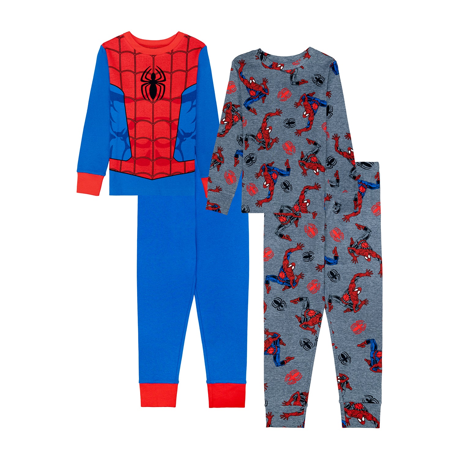 Disney Collection Little & Big Kid Boys Marvel Spiderman Long Sleeve 4-pc. Pajama Set