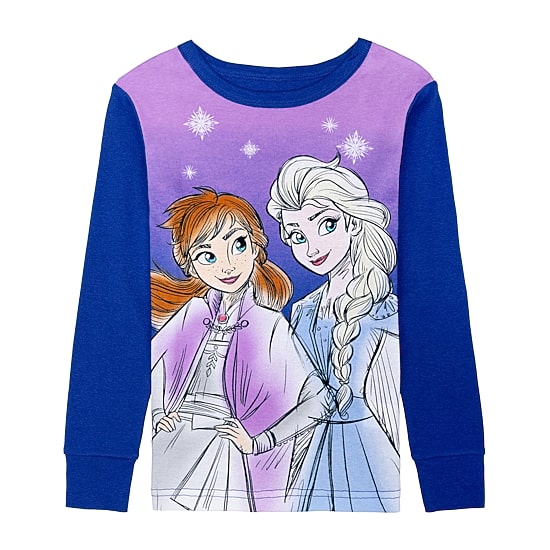 Disney Collection Little & Big Kid Girls Frozen Long Sleeve 4-pc. Pajama Set