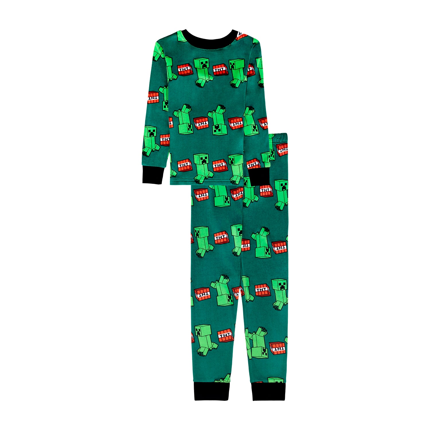 Little & Big Kid Boys Minecraft Crew Neck Long Sleeve 2-pc. Pajama Set