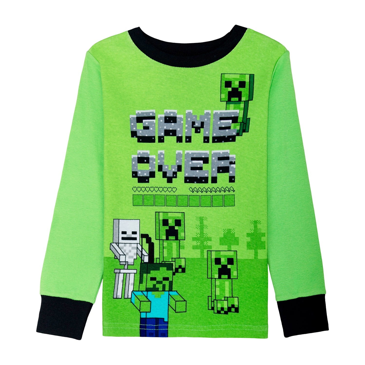 Little & Big Kid Boys Minecraft Crew Neck Long Sleeve 4-pc. Pajama Set