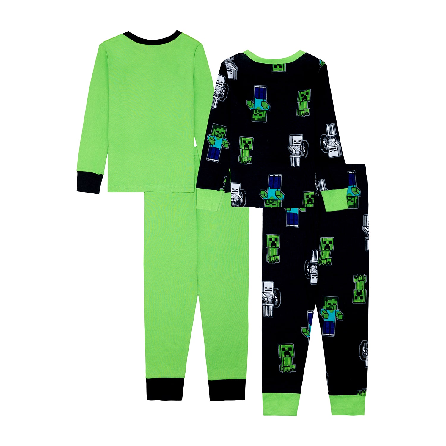 Little & Big Kid Boys Minecraft Crew Neck Long Sleeve 4-pc. Pajama Set
