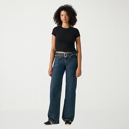 Levi's Women's Belted Superlow Loose Jeans - Silver Lode