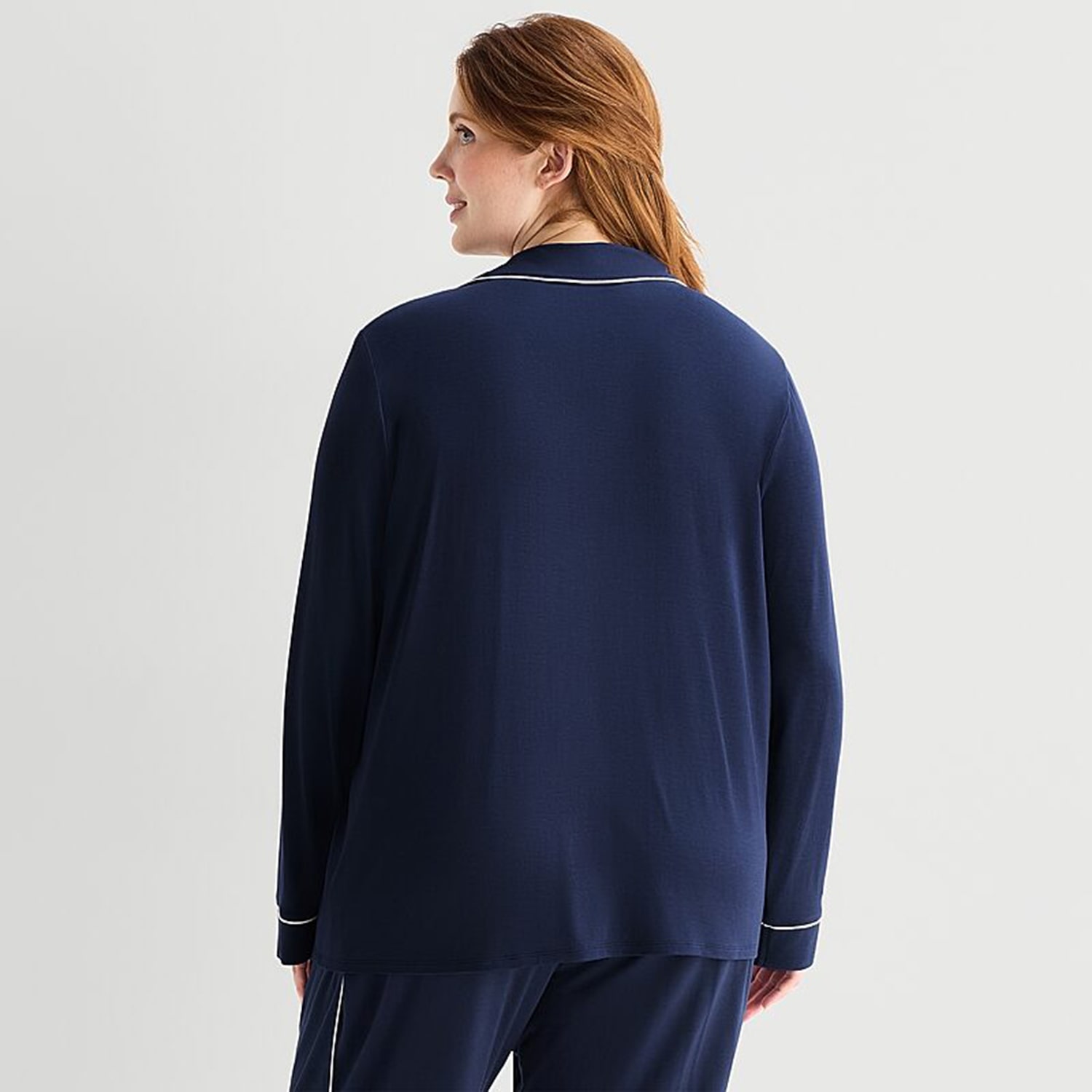 Liz Claiborne Cool and Calm Womens Long Sleeve Pajama Top