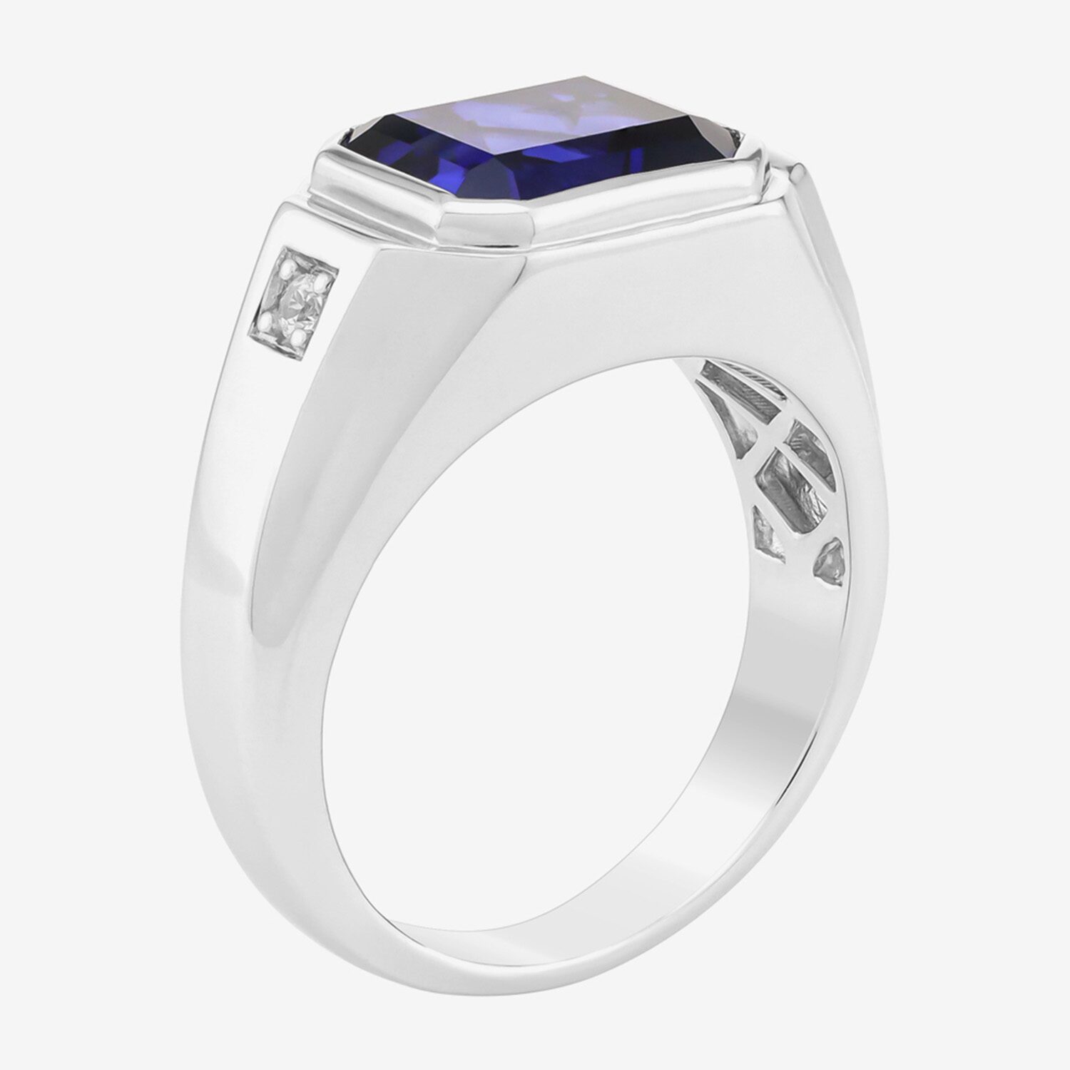 Limited Quantities! Mens Lab Created Blue Sapphire Sterling Silver Fashion Ring