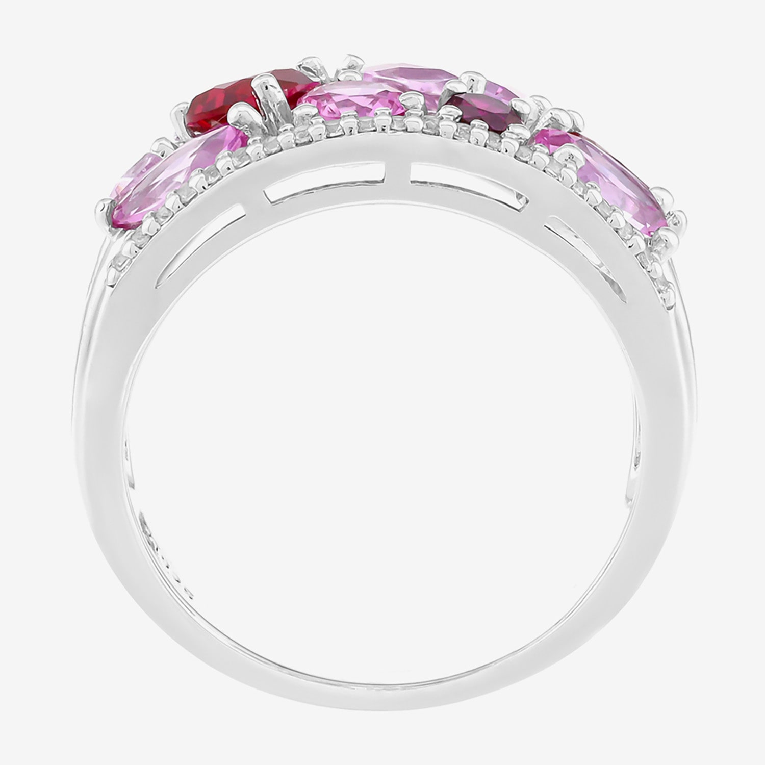 Limited Quantities! Womens Lab Created Pink Sapphire Sterling Silver Cocktail Ring