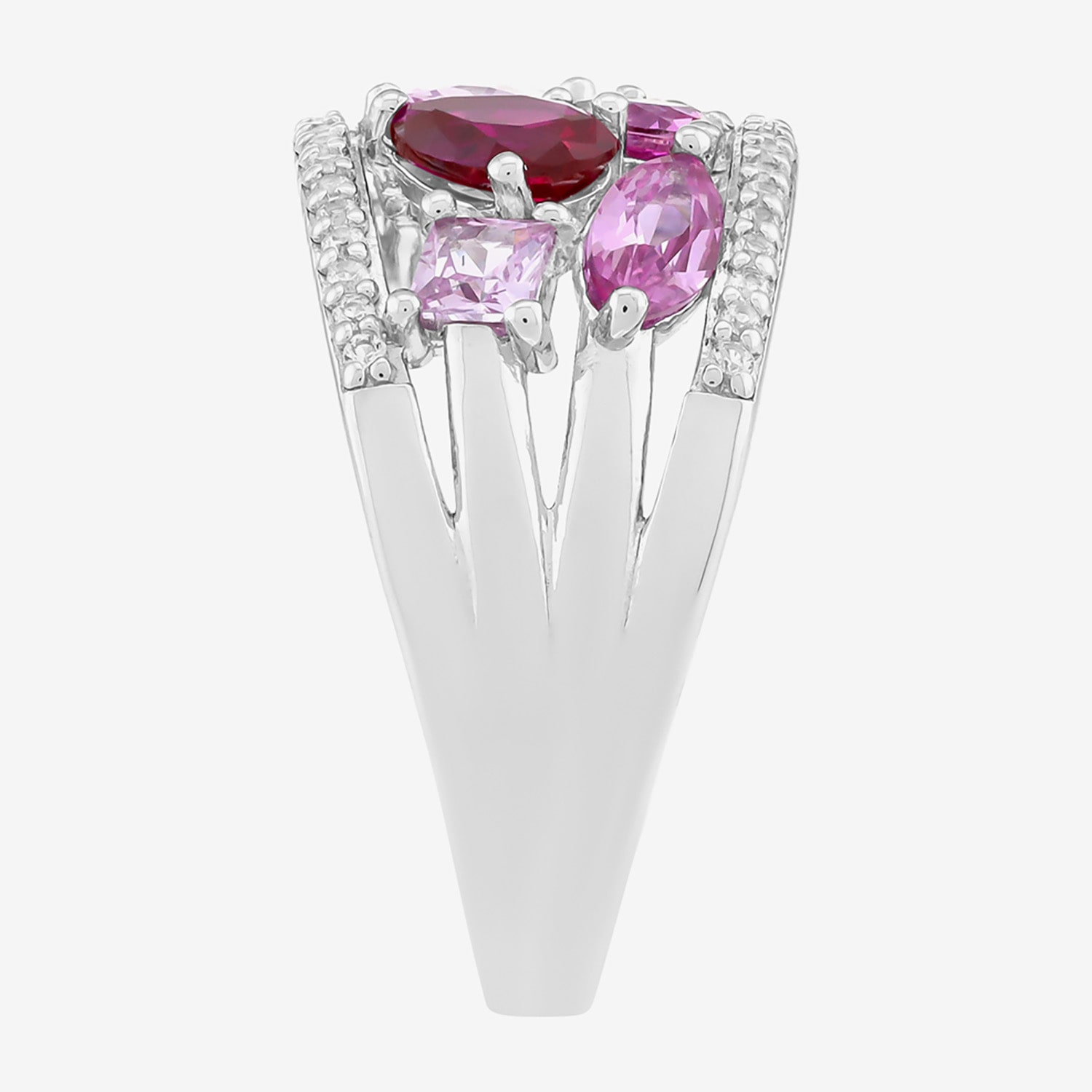 Limited Quantities! Womens Lab Created Pink Sapphire Sterling Silver Cocktail Ring