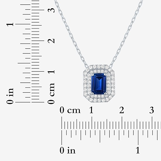 Yes, Please! Womens Lab Created Blue Sapphire Pure Silver Over Brass 2-pc. Jewelry Set
