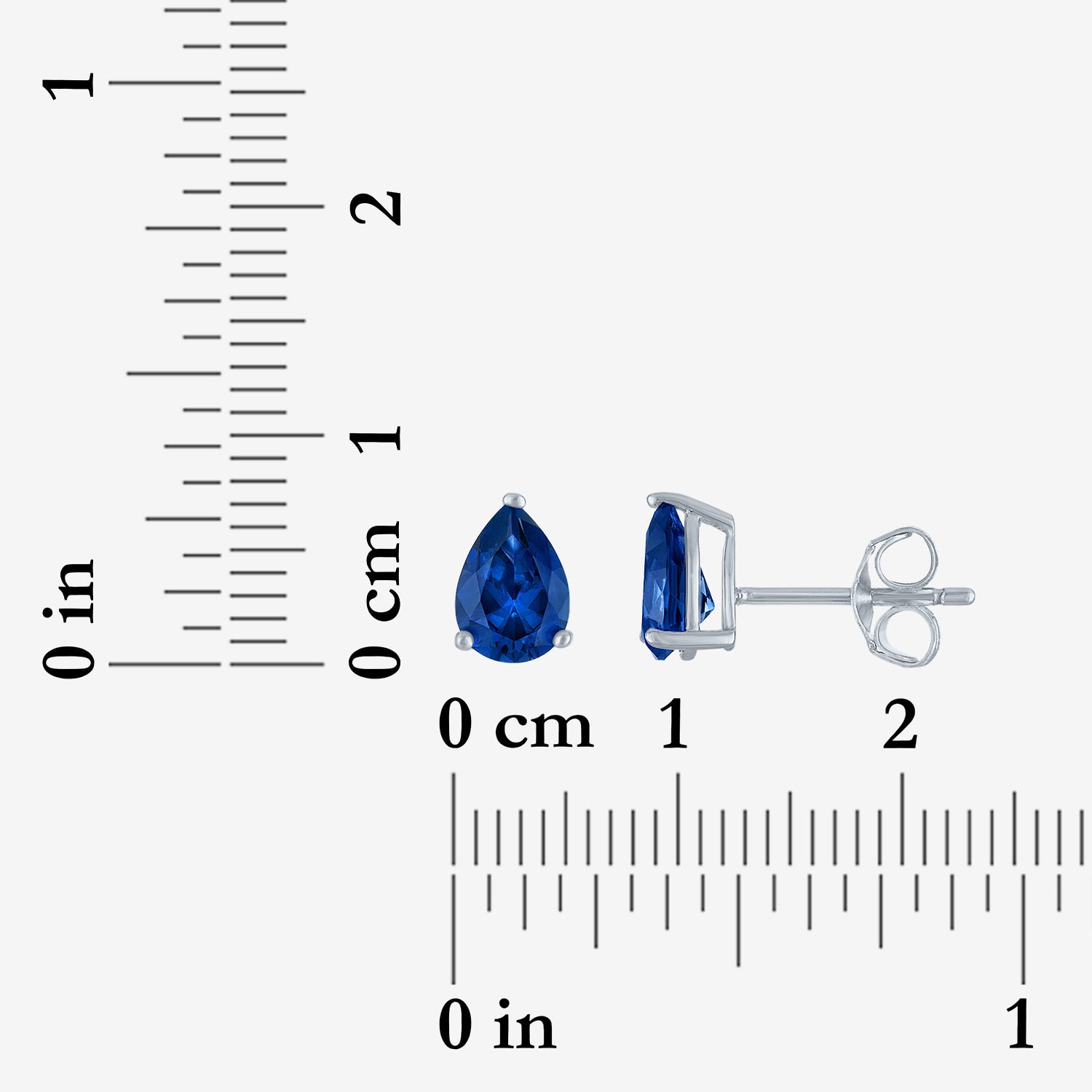 Yes, Please! Womens Lab Created Blue Sapphire Pure Silver Over Brass Pear 2-pc. Jewelry Set