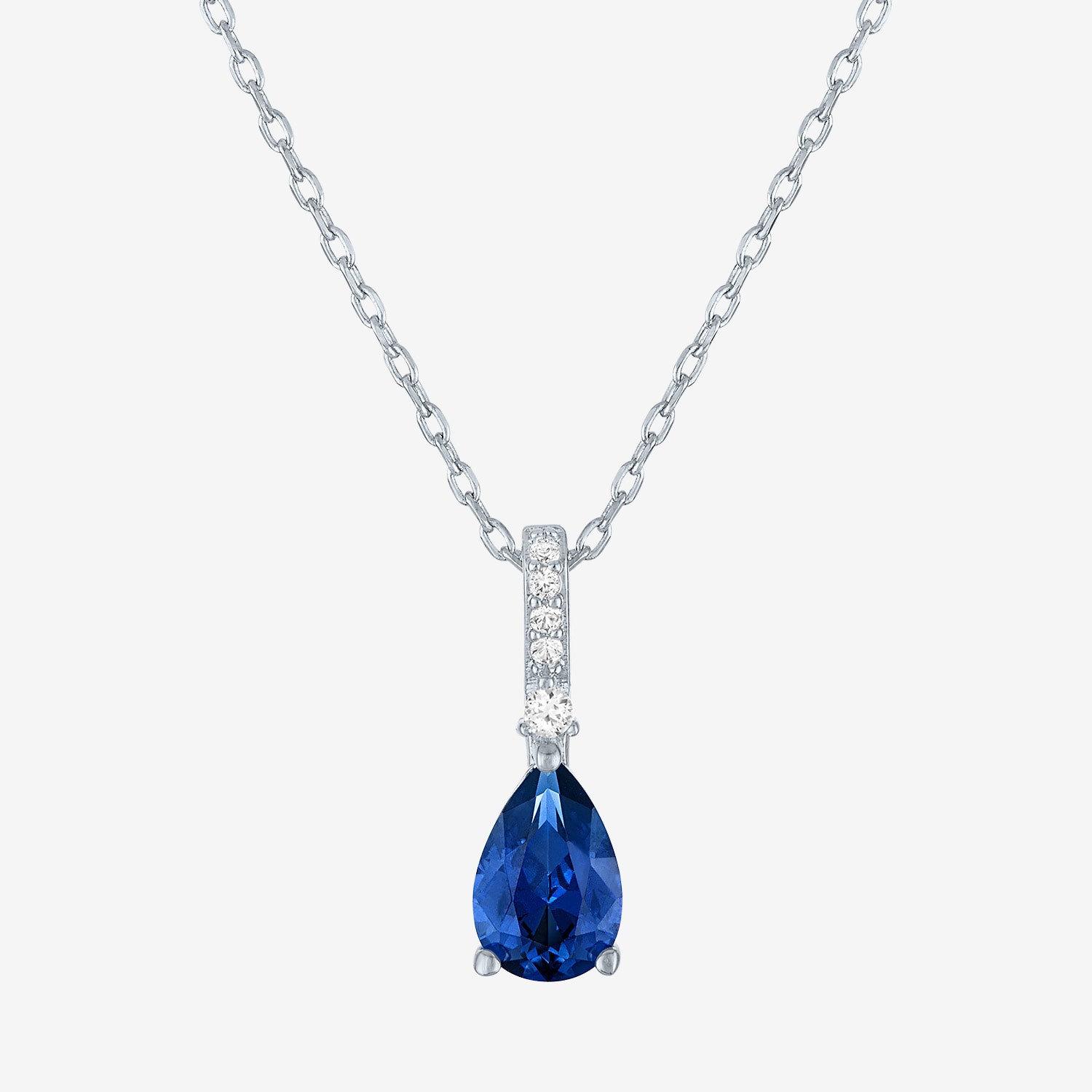 Yes, Please! Womens Lab Created Blue Sapphire Pure Silver Over Brass Pear 2-pc. Jewelry Set
