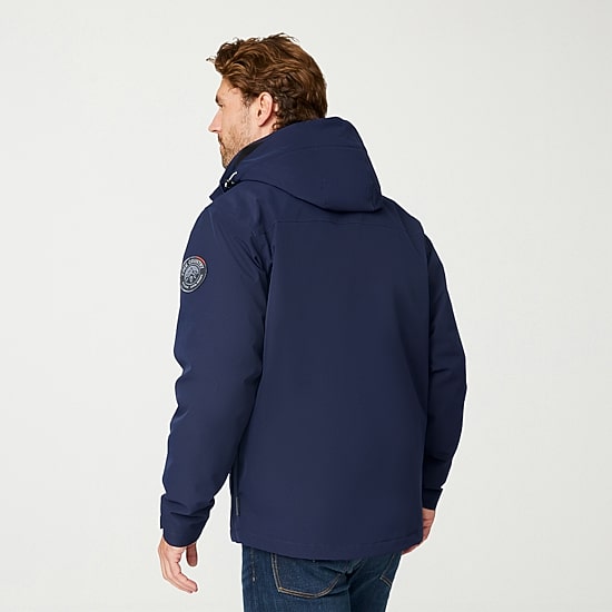 Free Country Mens Hooded Interior Pockets Lined Heavyweight System Jacket