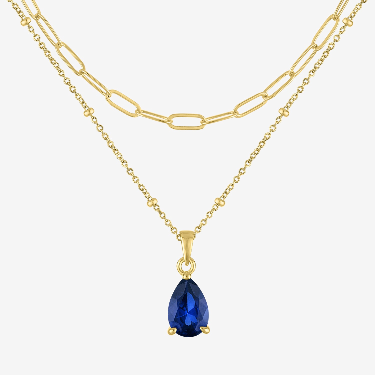 Yes, Please! Womens Lab Created Blue Sapphire 14K Gold Over Brass Pear 3-pc. Jewelry Set