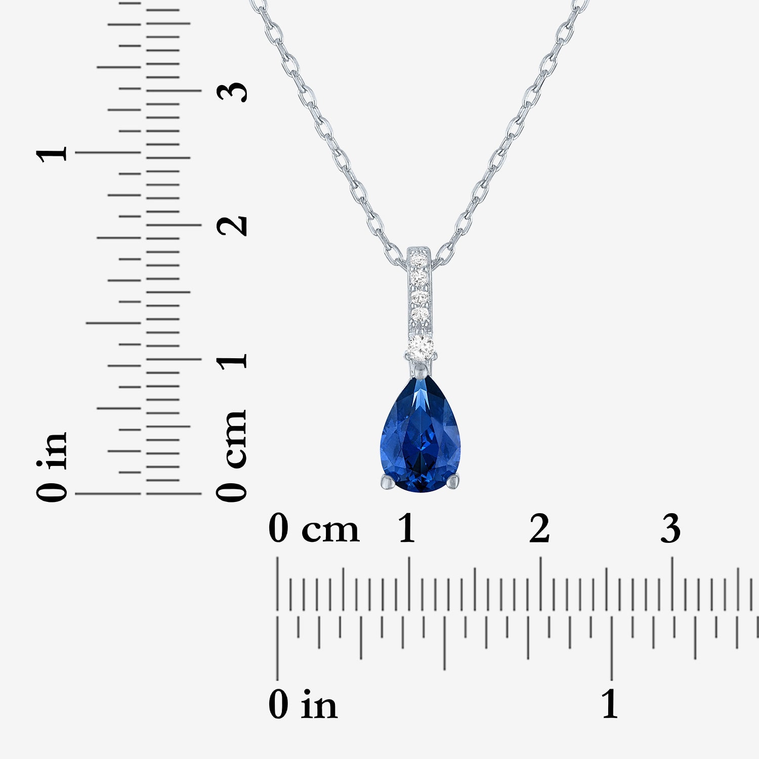 Yes, Please! Womens Lab Created Blue Sapphire Pure Silver Over Brass Pear 2-pc. Jewelry Set