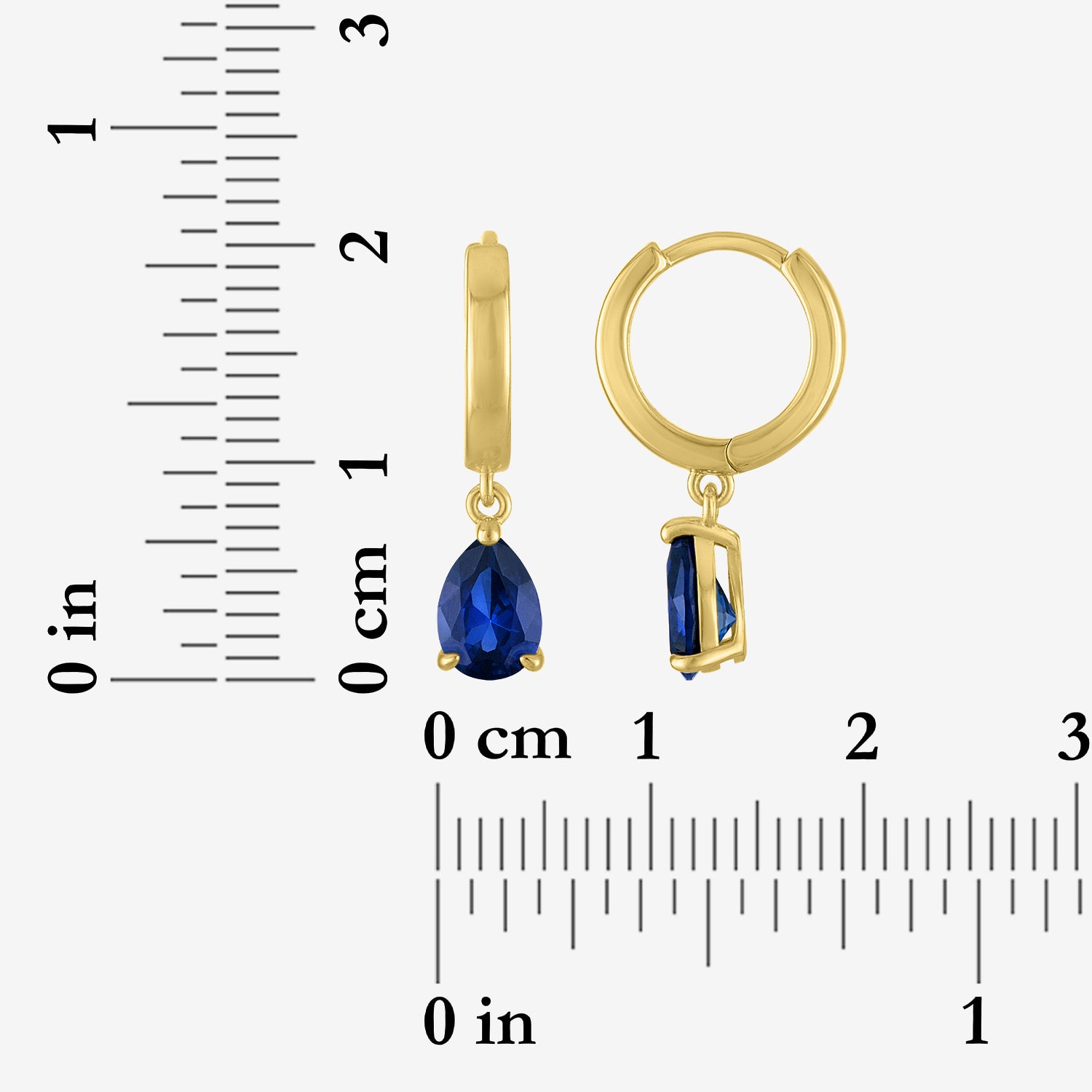 Yes, Please! Womens Lab Created Blue Sapphire 14K Gold Over Brass Pear 3-pc. Jewelry Set