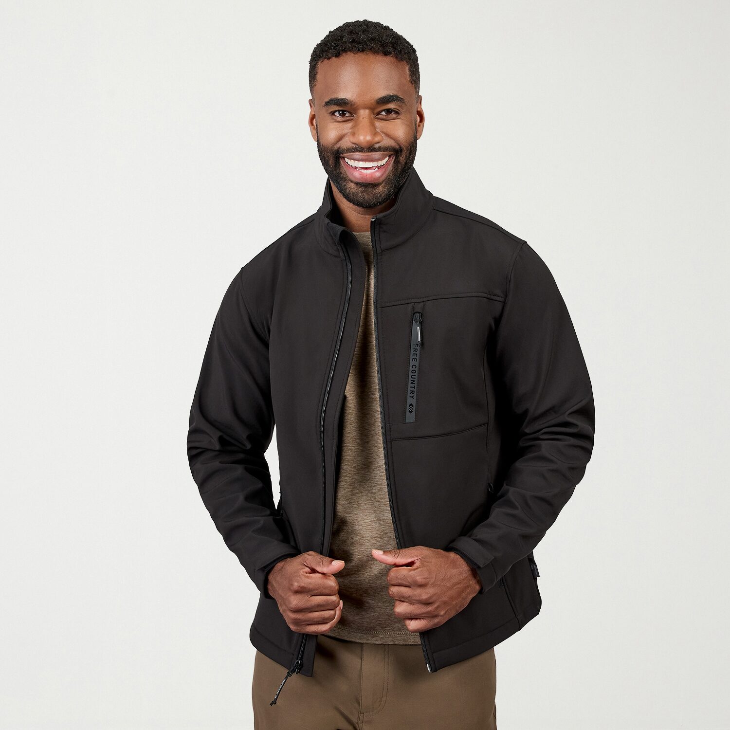 Free Country Mens Water Resistant Lightweight Softshell Jacket