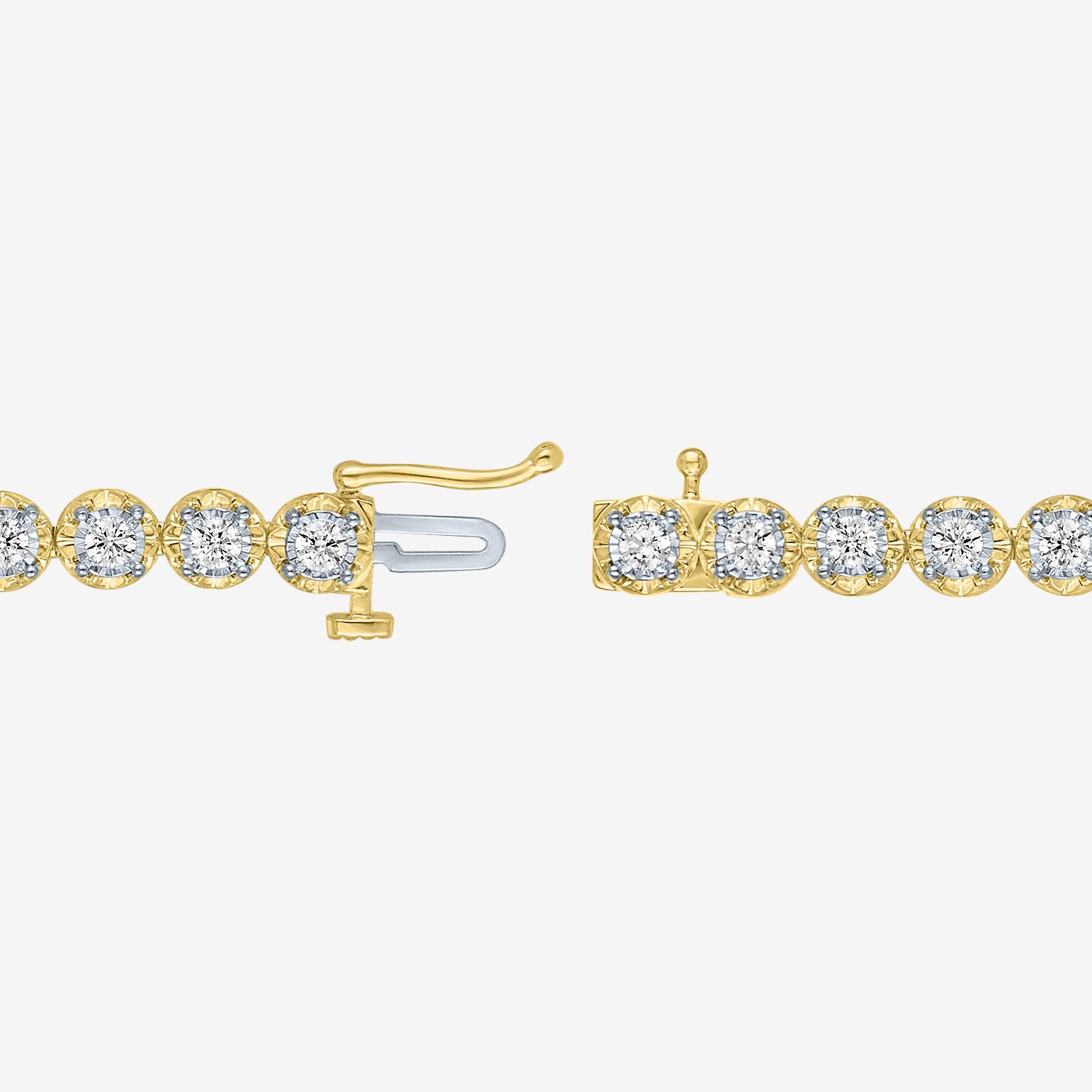 G-H / Si1-Si2) Womens 2 CT. T.W. Lab Grown White Diamond Sterling Silver Inch Tennis Bracelet