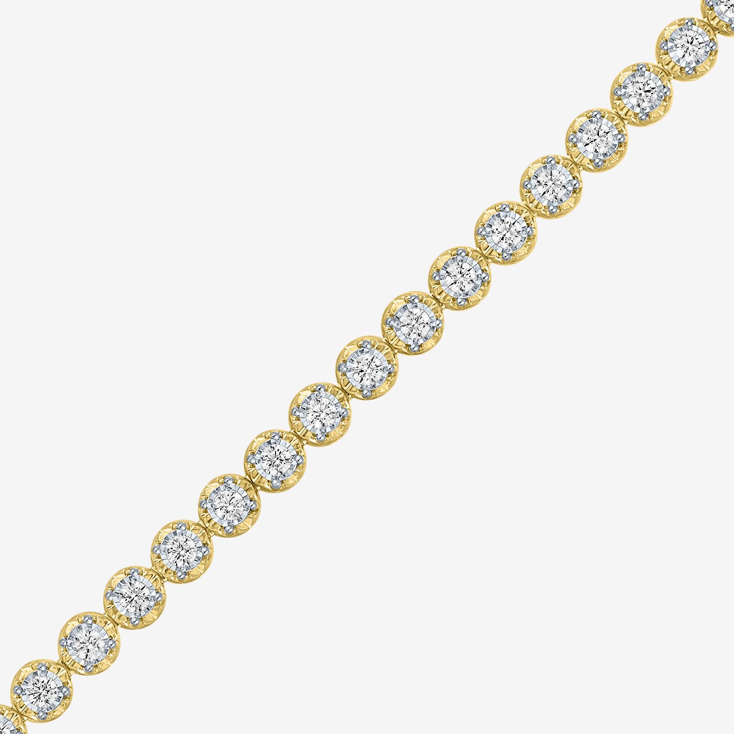 G-H / Si1-Si2) Womens 2 CT. T.W. Lab Grown White Diamond Sterling Silver Inch Tennis Bracelet