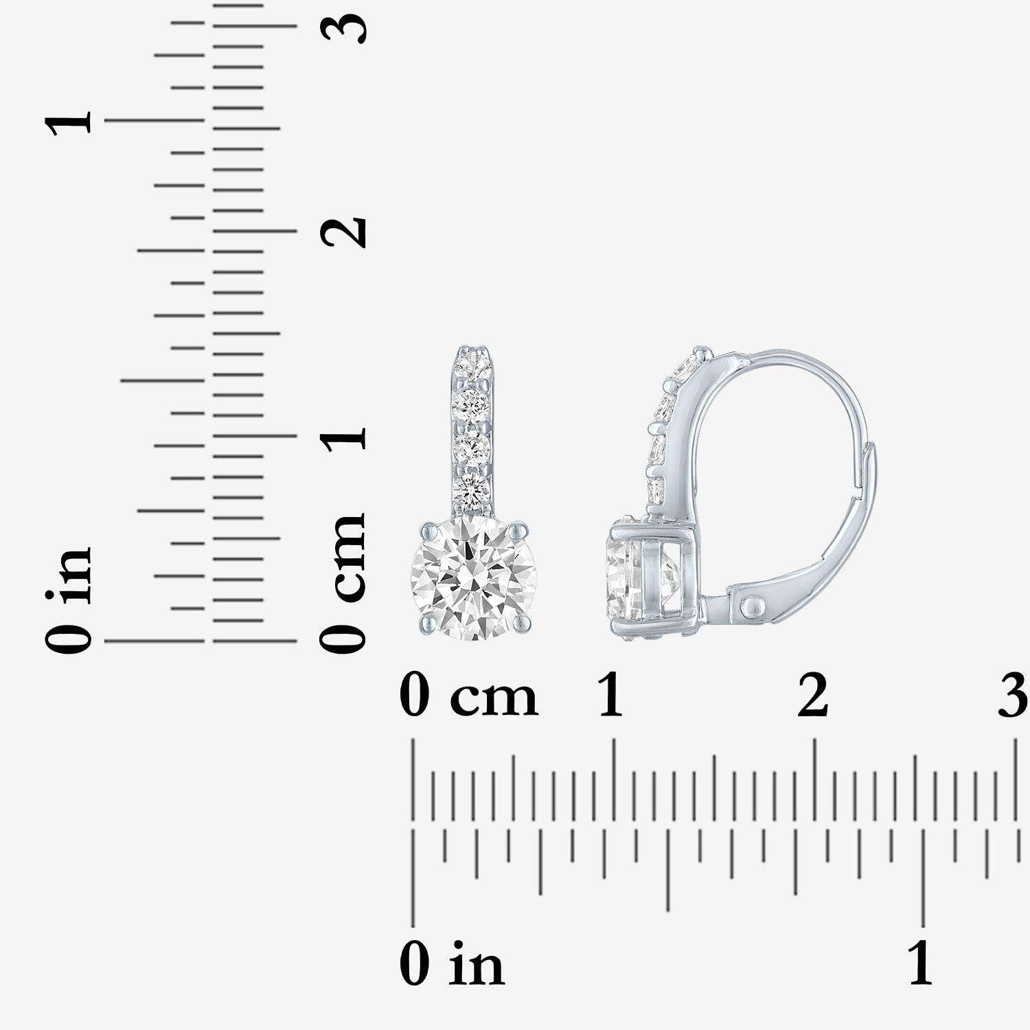 (G-H / Si2-I1) Womens 2 CT. T.W. Lab Grown White Diamond Sterling Silver 14mm Hoop Earrings