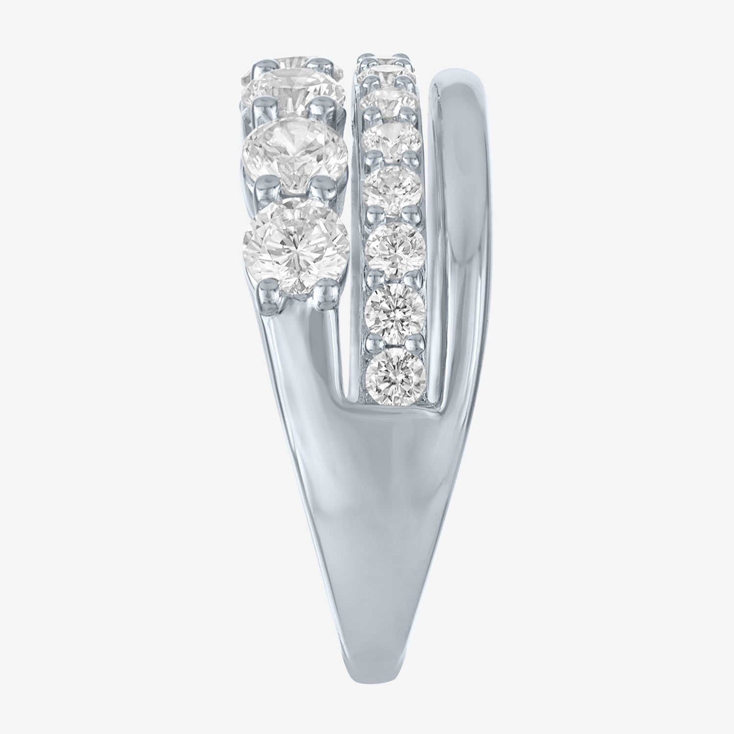 Diamond Addiction (Si2-I1, G-H) Womens 2 CT. T.W. Lab Grown White 14K Gold Over Silver Cocktail Ring