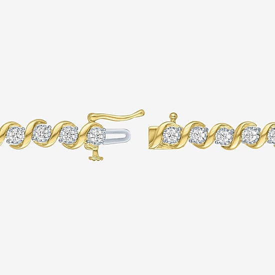 (G-H / Si1-Si2) Womens 2 CT. T.W. Lab Grown White Diamond Sterling Silver 8 Inch Tennis Bracelet
