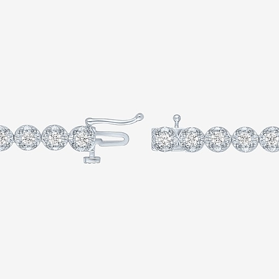(G-H / Si1-Si2) Womens 2 CT. T.W. Lab Grown White Diamond Sterling Silver 6 Inch Tennis Bracelet