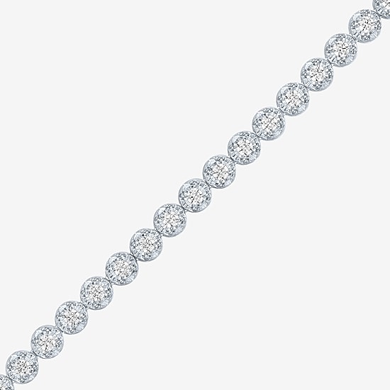 (G-H / Si1-Si2) Womens 2 CT. T.W. Lab Grown White Diamond Sterling Silver 6 Inch Tennis Bracelet