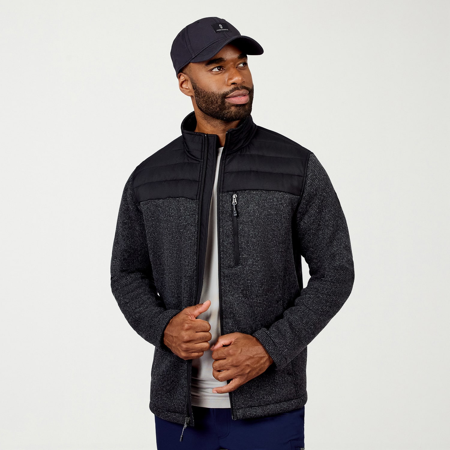 Free Country Mens Fleece Lightweight Jacket
