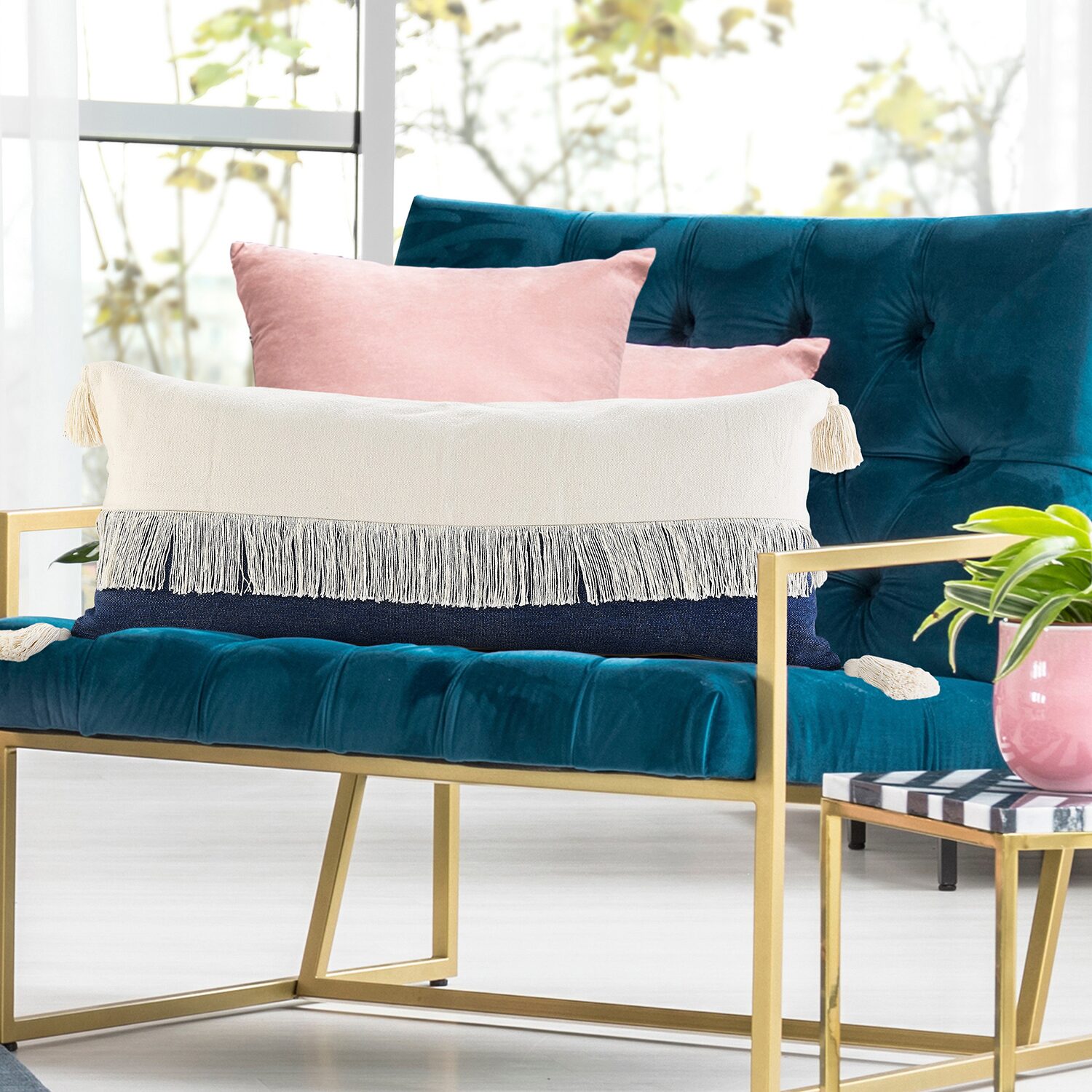 LR Home Eli Lumbar Pillow